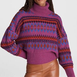 Rag & Bone soft 100% Wool Fair Isle sweater